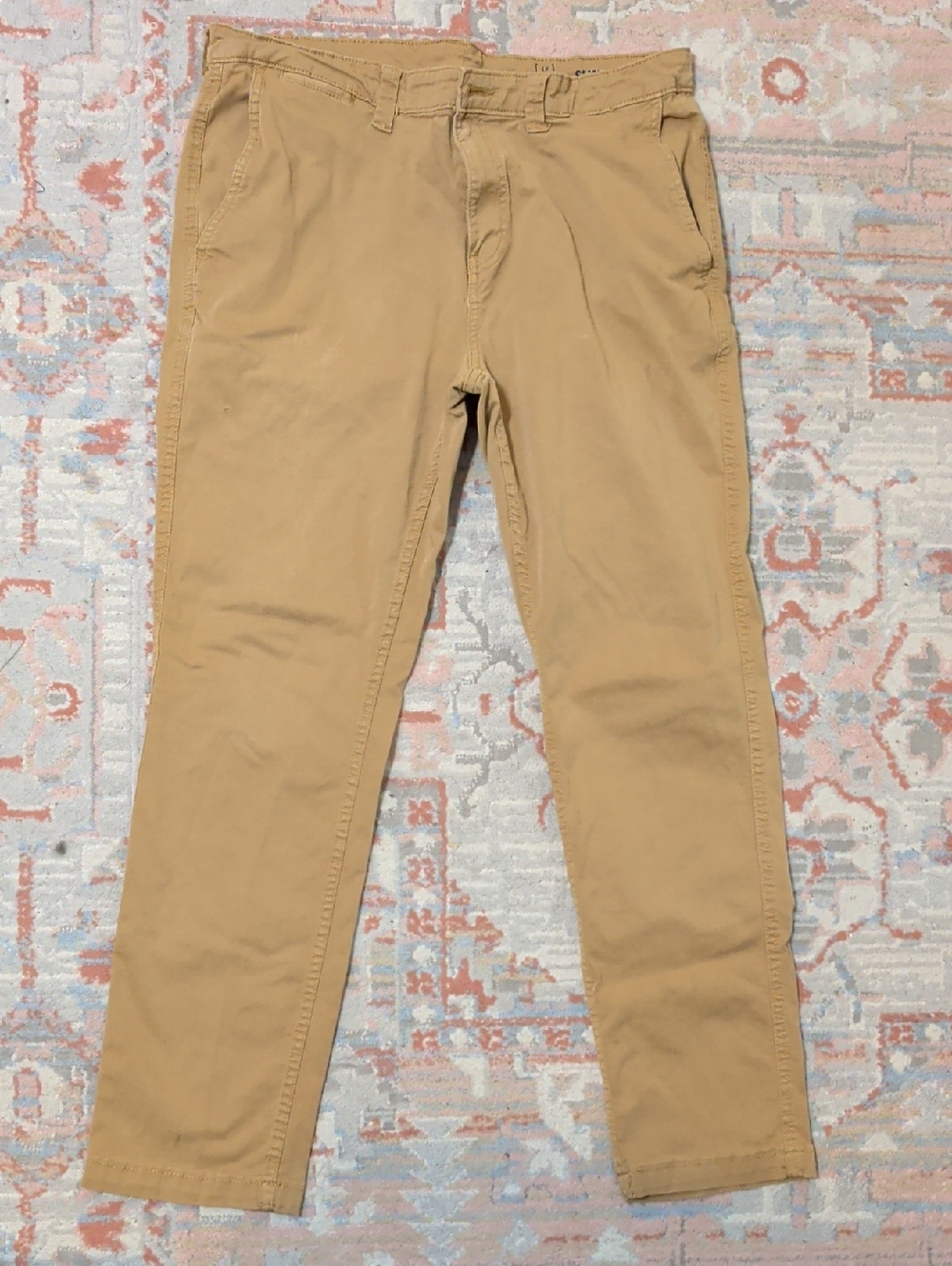 George Men's Tan Straight-Leg Chinos